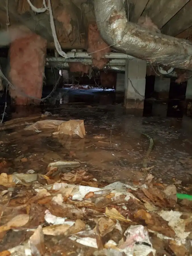 Crawl space flood assessment for Commercial Water Damage Restoration in Lincoln
